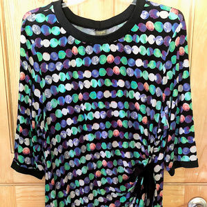 Modern Multicolored Circle Jersey Dress EUC 24W